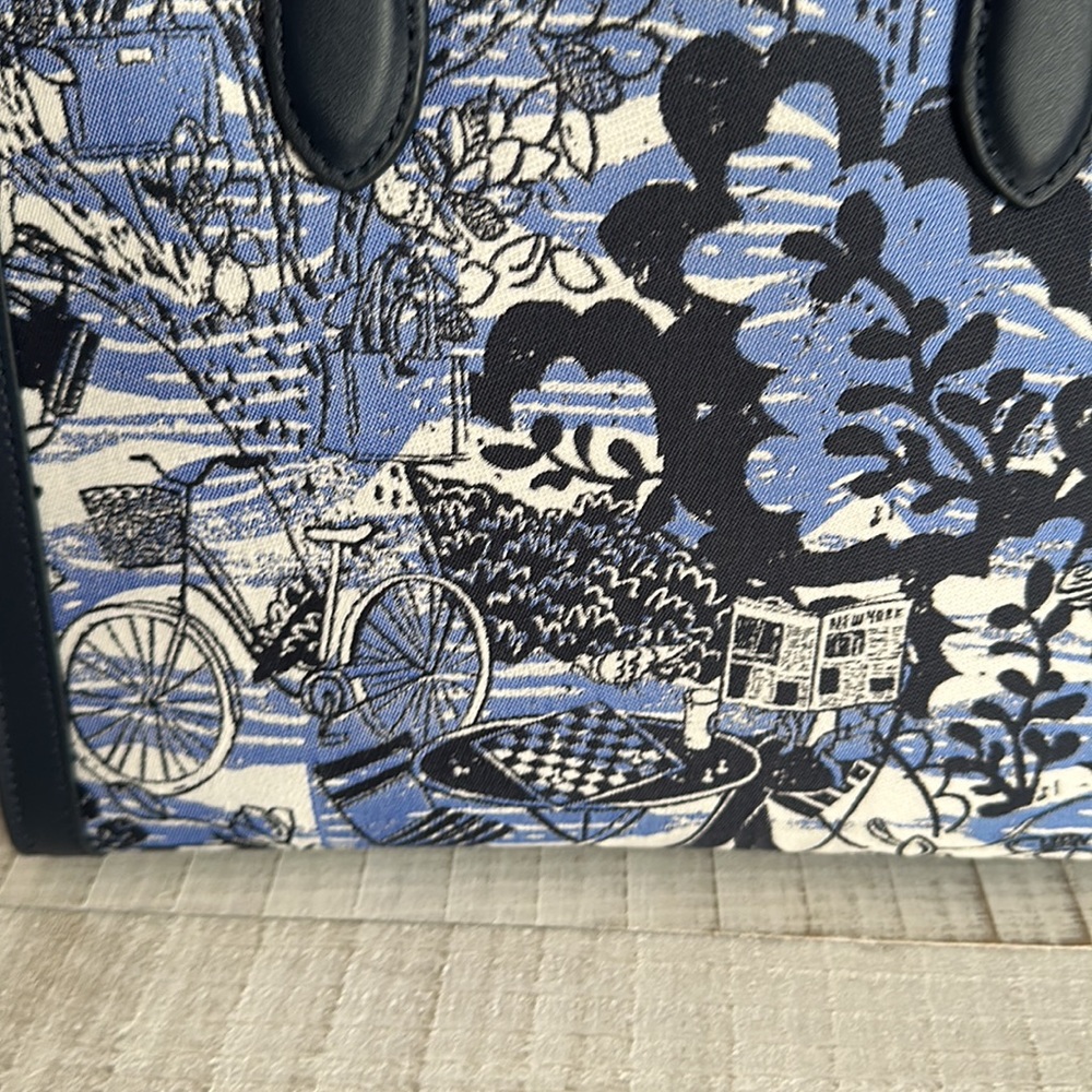Nwt Kate spade walk in the park toile jacquard small tote bag - Picture 7 of 11